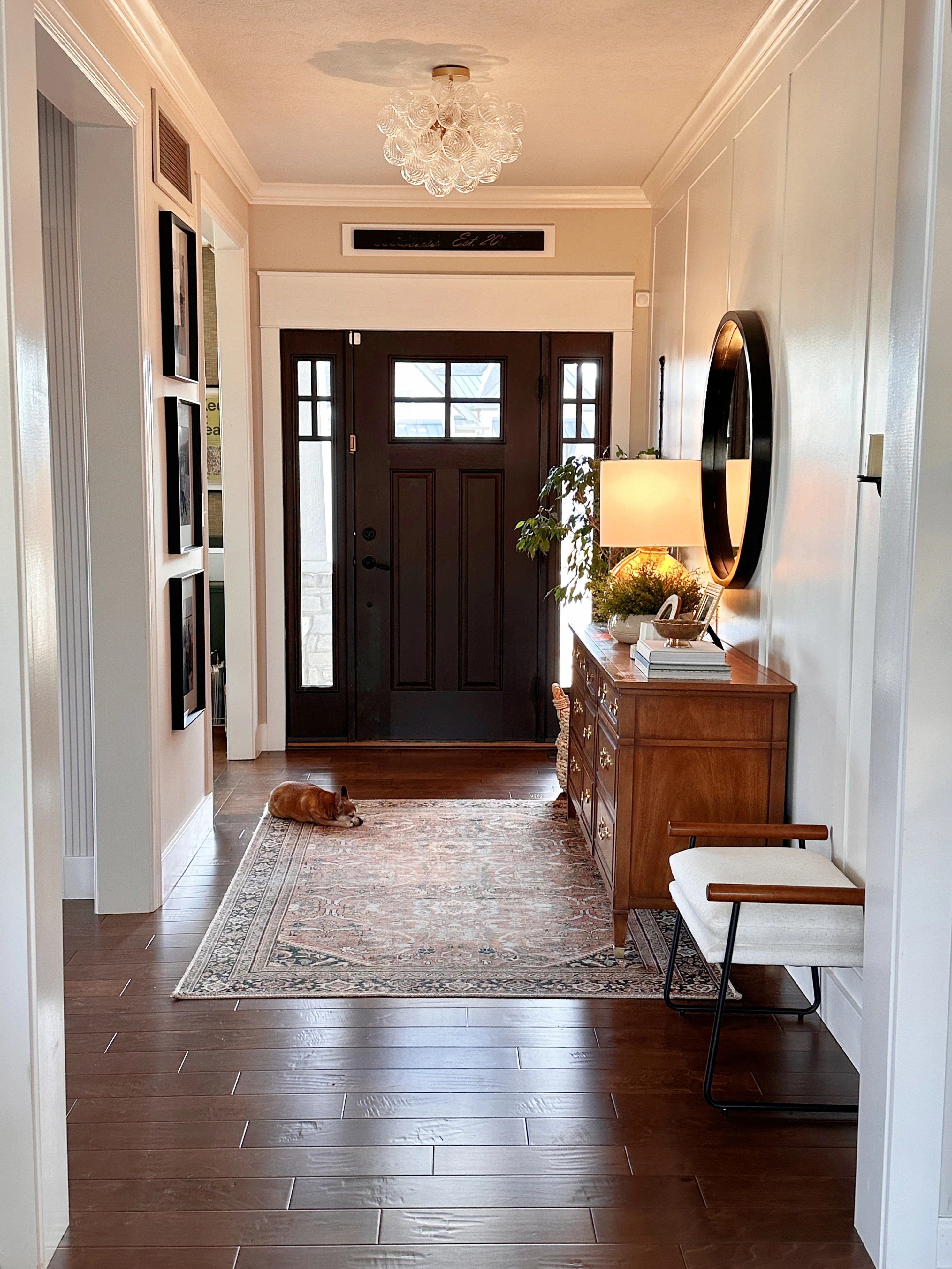 entryway with dresser